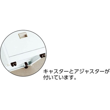 サイドキャビネット天板付緑750×500 TRUSCO