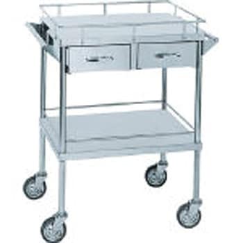 米沢 ステンレスワゴン2列引出付 米澤器械工業