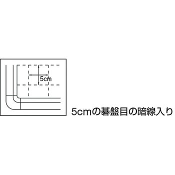 片面移動ボード暗線入り白暗線 TRUSCO
