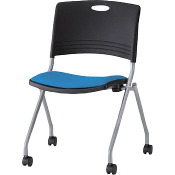 日本格安送料無料 新品 ファブリック ミーティングチェア スタッキングチェア パイプ椅子 会議椅子 5脚セット グレー パイプイス