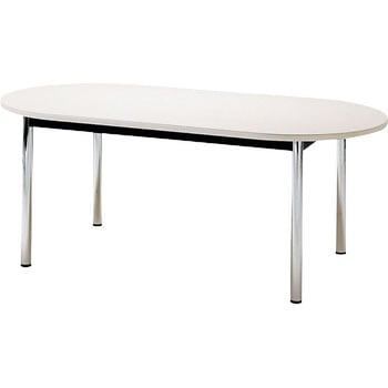 TOKIO ミーティングテーブル 楕円型 1800×900mm ホワイト TOKIO(藤沢工業)