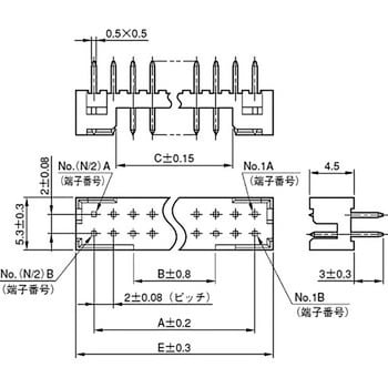 LY20-20P-DT1-P1E-BR 基板対電線接続用 LYシリーズ 2.0mmピッチ