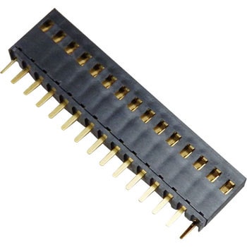 基板対電線接続用コネクタ 2.54mmピッチ PSシリーズ ソケットレセプタクルオープンピンヘッダ用/ストレートスルーホールタイプ 1列型 JAE(日本航空電子工業)