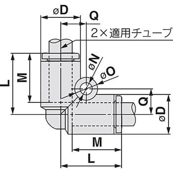 KQ2L06-00A エルボ KQ2L ミリサイズ 1袋(10個) SMC 【通販サイトMonotaRO】