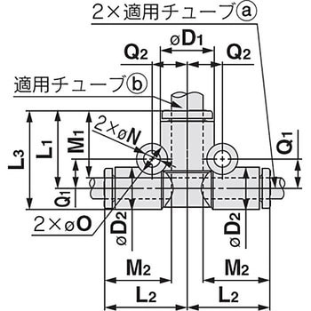 異径チーズ KQ2T インチサイズ SMC