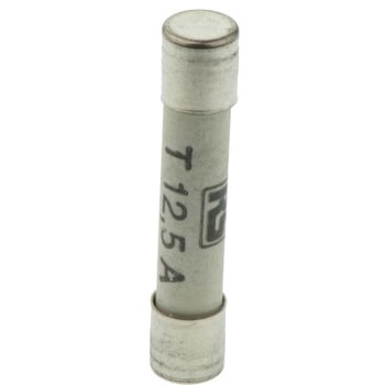 RS Pro セラミック管ヒューズ (タイムラグ) 12.5A 6.35 x 32mm 6.3 x 32mm 500V ac RS PRO