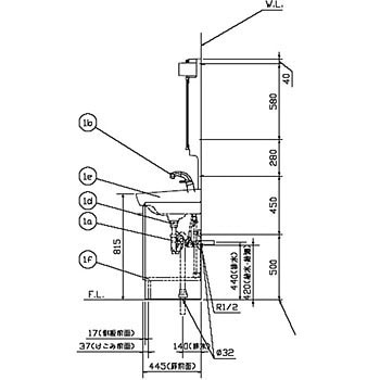 PTVN-755S(S)/VP1P/MPTX1-751XFU 洗面化粧台PTシリーズ(間口750mm)一面