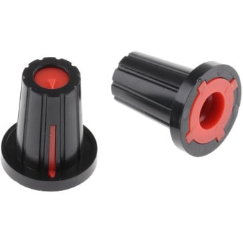 RS Pro ボリューム調整つまみ (ノブ) / ノブ用アクセサリ シャフト：6mm， 直径：17mm - RS PRO