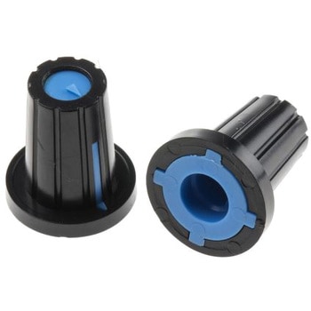 RS Pro ボリューム調整つまみ (ノブ) / ノブ用アクセサリ シャフト：6mm， 直径：17mm - RS PRO