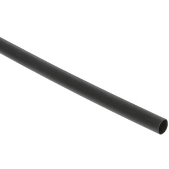 RS Pro 熱収縮チューブ， 収縮前 6.4mm， 収縮後 2mm， スリーブ長さ 1.2m ポリオレフィン， 黒 RS PRO