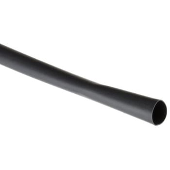 RS Pro 熱収縮チューブ， 収縮前 9.5mm， 収縮後 3mm， スリーブ長さ 1.2m ポリオレフィン， 黒 RS PRO