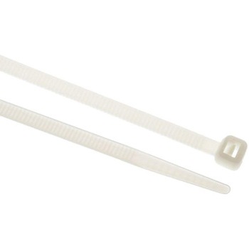 RS Pro 結束バンド， 368mm x 4.8 mm， ナチュラル， ナイロン 66 RS PRO