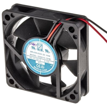 RS Pro DC 軸流ファン 60 x 60 x 15mm， 電源電圧：12 V dc (OD6015シリーズ) RS PRO
