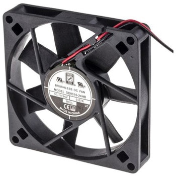 RS Pro DC 軸流ファン 60 x 60 x 25mm， 電源電圧：24 V dc (OD6025シリーズ) RS PRO