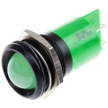 RS Pro LED表示灯， 緑 22mm， 24 V dc RS PRO