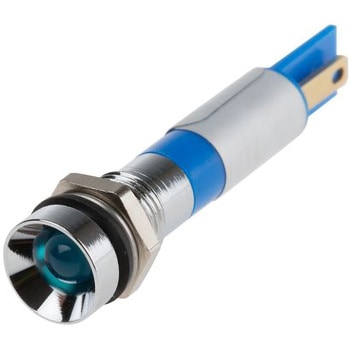 RS Pro LED表示灯， 青 8mm， 12 V dc RS PRO
