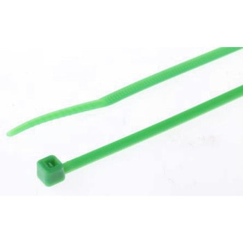 RS Pro 結束バンド， 100mm x 2.5 mm， 緑， ナイロン 66 RS PRO