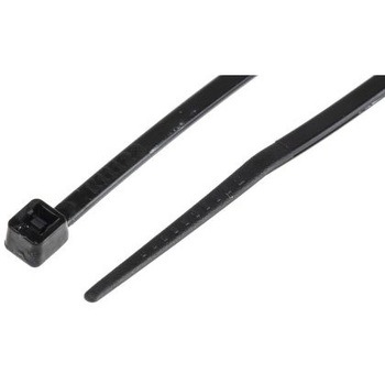 RS Pro 結束バンド， 100mm x 2.5 mm， 黒， ナイロン 66 RS PRO