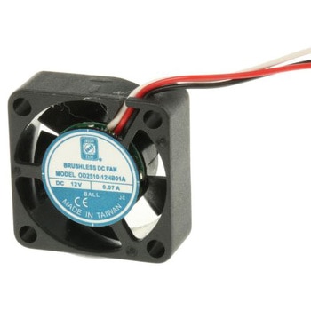 RS Pro DC 軸流ファン 25 x 25 x 10mm， 電源電圧：12 V dc (OD2510シリーズ) RS PRO