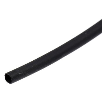 RS Pro 熱収縮チューブ， 収縮前 2.4mm， 収縮後 1.2mm， スリーブ長さ 25m ポリオレフィン， 黒 RS PRO