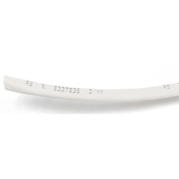 RS Pro 熱収縮チューブ， 収縮前 3mm， 収縮後 1mm， スリーブ長さ 10m ポリオレフィン， 白 RS PRO