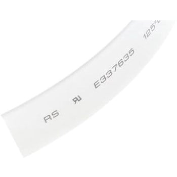 RS Pro 熱収縮チューブ， 収縮前 12.7mm， 収縮後 6.4mm， スリーブ長さ 6m ポリオレフィン， 白 - RS PRO