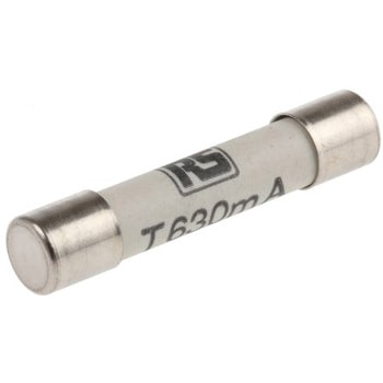 RS Pro セラミック管ヒューズ (タイムラグ) 630mA 6.35 x 32mm 6.3 x 32mm 500V ac RS PRO