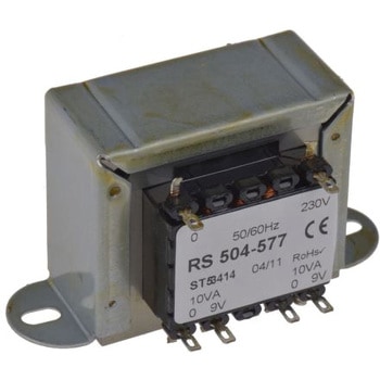 504-577 RS Pro �V���[�V���t���g�����X�C1���F230V ac�C2���F9V ac�C�d�́F20VA RS PRO 41295599