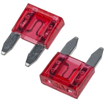 RS Pro 自動車用ブレードヒューズ， 定格電流 10A， 赤， 32V RS PRO
