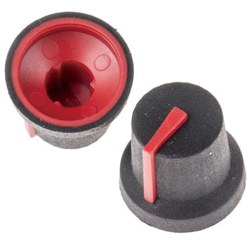 RS Pro ボリューム調整つまみ (ノブ) / ノブ用アクセサリ シャフト：6mm， 直径：16.8mm RS PRO