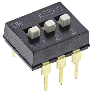 TE Connectivity DIPスイッチ， スライド， SPST TE Connectivity Japan(旧:TYCOELECTRONICS(タイコエレクトロニクス))
