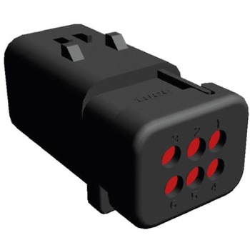 自動車用コネクタ， 6極， オス， 赤 クリップマウント TE Connectivity AMPSEAL 16シリーズ TE CONNECTIVITY