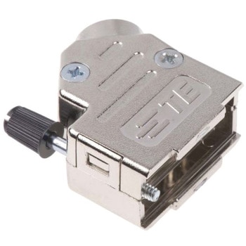 TE Connectivity D-subコネクタ用バックシェル ADK シリーズ 45 ° 9 極 ABS， シルバー TE CONNECTIVITY