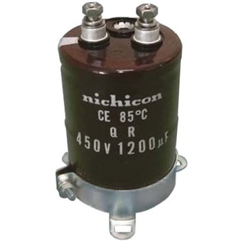 ニチコン アルミ電解コンデンサ，ネジ端子，モータ用 450V dc 680μF ニチコン