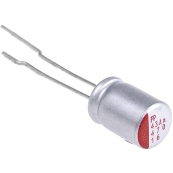 ニチコン 導電性高分子アルミ固体電解コンデンサ，FPCAP 16V dc 47μF ニチコン