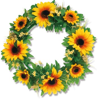 ディスプレイ用品 造花 サンフラワーリース ビバ工芸 父の日 母の日 通販モノタロウ Vt 2136