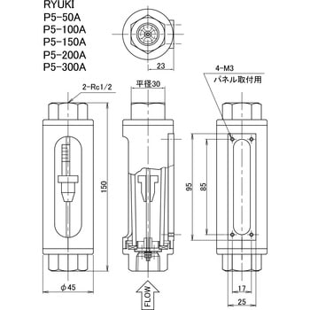 流量計(ガラス管式) 東京流機工業