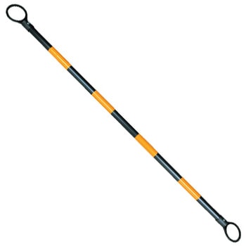 柔らかいリング付コーンバー 1.5m 黄黒 PVCリング ブラスト興業