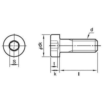 6×30 ローヘッドキャップ (SCM435/ユニクロ)(パック品) 1パック(5個