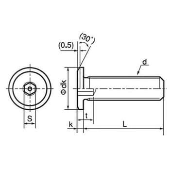 6×10 極薄NSローヘッド (SCM435/ユニクロ)(パック品) 1パック(4個