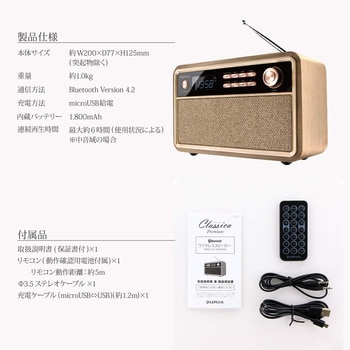 Bluetooth ワイヤレススピーカー Classica Premium