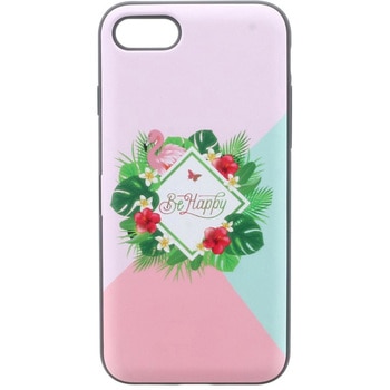 iPhone 8 iPhone 7【Lucy】ミラー付カード収納ハイブリットケース/C 薄型 LEPLUS