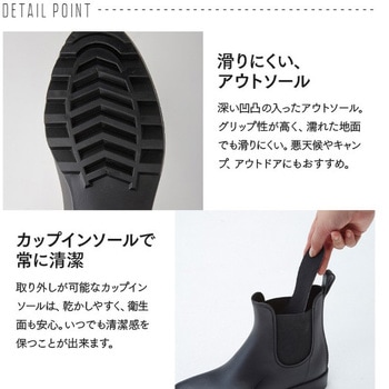 サイドゴアのレインシューズ アイメディア