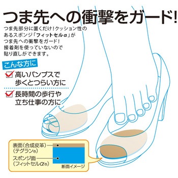 つま先の足裏用クッション アイメディア インソール ジェルパッド 通販モノタロウ
