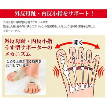 外反母趾内反小指うす型サポーター アイメディア