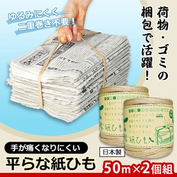 手が痛くなりにくい平らな紙ひも アイメディア