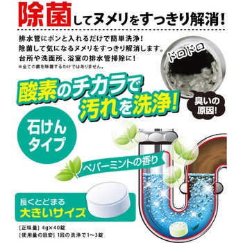 排水管の一発洗浄 石けんタイプ - アイメディア