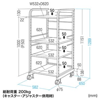 RAC-HL4 高耐荷重ラック 1台 サンワサプライ 【通販サイトMonotaRO】