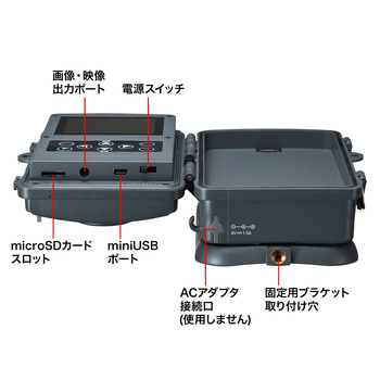 CMS-SC01GY セキュリティカメラ サンワサプライ 2.4inchTFTモニター