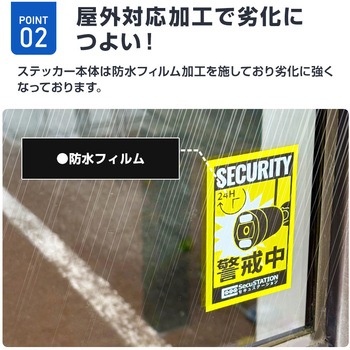 SecuSTATION 防犯ステッカー小サイズ10枚セット SecuSTATION